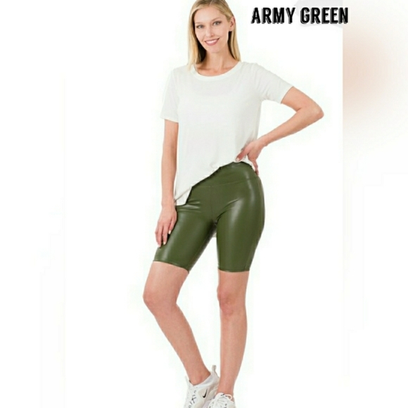 PU Leather Wet Look Biker & Crop Set - Picture 16 of 16